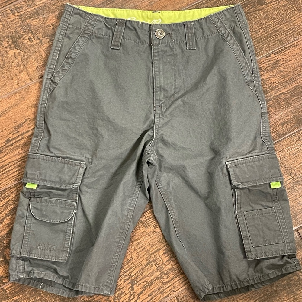 Eddie Bauer Olive Green Cargo Shorts Size 14, 27” waist